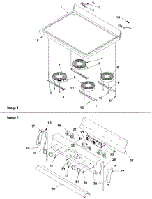 03 - Main Top And Backguard parts for Amana Range ARTC7003W / P1143659N W from AppliancePartsPros.com