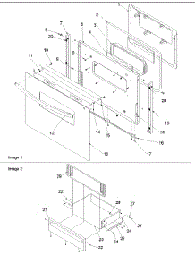 04 - Oven Door And Storage Drawer parts for Amana Range ARTC7021W / P1143854N W from AppliancePartsPros.com