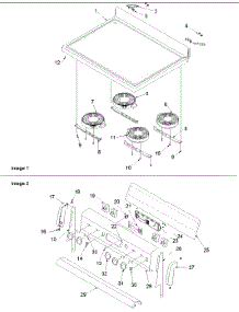 03 - Main Top And Backguard parts for Amana Range ARTC7021W / P1143814N W from AppliancePartsPros.com