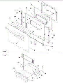 04 - Oven Door And Storage Drawer parts for Amana Range ARTC7121WW / P1143843NWW from AppliancePartsPros.com
