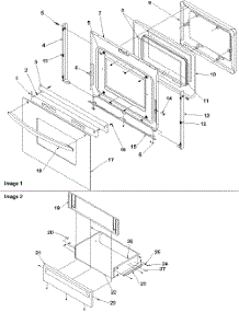 05 - Oven Door And Storage Drawer parts for Amana Range ARTC8600E / P1143819N E from AppliancePartsPros.com