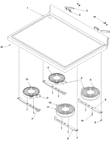 04 - Main Top parts for Amana Range ARTC8600LL / P1143819NLL from AppliancePartsPros.com