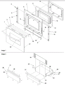 05 - Oven Door And Storage Drawer parts for Amana Range ARTC8621SS / P1143845NSS from AppliancePartsPros.com