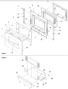 04 - Oven Door And Storage Drawer parts for Amana Range ARTS6650LL / P1143906NLL from AppliancePartsPros.com