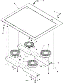 04 - Main Top parts for Amana Range ARTS6650LL / P1130659NLL from AppliancePartsPros.com