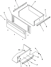 06 - Storage Drawer parts for Amana Range ARTS6650WW / P1130649NWW from AppliancePartsPros.com