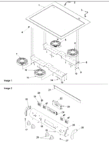 03 - Main Top And Backguard parts for Amana Range ARTS6651WW / P1143903NWW from AppliancePartsPros.com