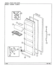 04 - Fresh Food Door parts for Admiral Refrigerator AS20M7A / DN02A from AppliancePartsPros.com