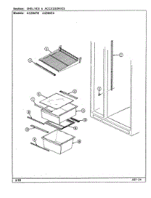 06 - Shelves & Accessories parts for Admiral Refrigerator AS20M7A / DN02A from AppliancePartsPros.com