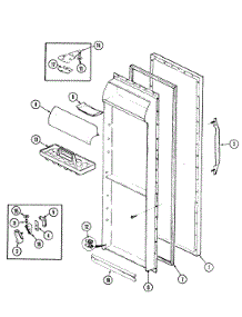 04 - Fresh Food Door parts for Admiral Refrigerator AS20M7DA from AppliancePartsPros.com