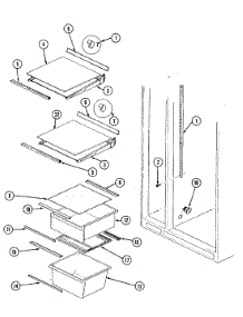 07 - Shelves & Accessories parts for Admiral Refrigerator AS20M7DA from AppliancePartsPros.com