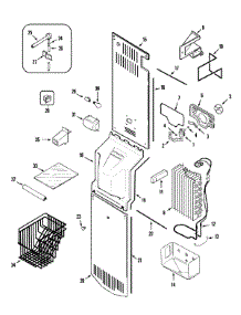 04 - Freezer Compartment parts for Admiral Refrigerator AS2125CIHW from AppliancePartsPros.com