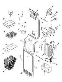 03 - Freezer Compartment parts for Admiral Refrigerator AS2126PIHW from AppliancePartsPros.com