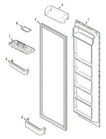 06 - Fresh Food Inner Door parts for Admiral Refrigerator AS2126PIHW from AppliancePartsPros.com