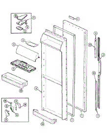 04 - Fresh Food Door parts for Admiral Refrigerator AS22M8A from AppliancePartsPros.com