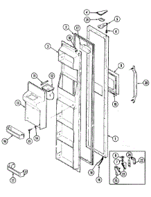 02 - Freezer Door parts for Admiral Refrigerator AS22M8DA / DN34C from AppliancePartsPros.com