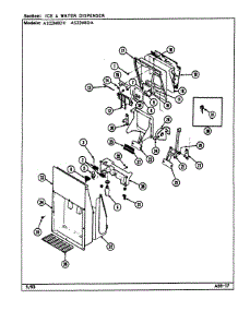05 - Ice & Water Dispenser parts for Admiral Refrigerator AS22M8DA / DN34C from AppliancePartsPros.com