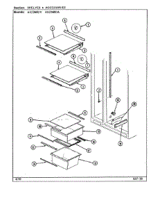 07 - Shelves & Accessories parts for Admiral Refrigerator AS22M8DA / DN34C from AppliancePartsPros.com