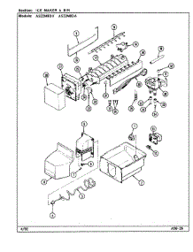 05 - Ice Maker & Bin parts for Admiral Refrigerator AS22M8DA / DN34D from AppliancePartsPros.com