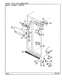 02 - Fresh Food Compartment parts for Admiral Refrigerator AS22M8DV / DN33D from AppliancePartsPros.com