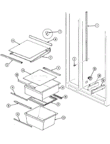 04 - Shelves & Accessories parts for Admiral Refrigerator AS22M8V from AppliancePartsPros.com