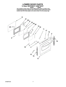 05 - Lower Door Parts parts for Maytag Range MER6775BCW17 from AppliancePartsPros.com