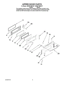 04 - Upper Door Parts parts for Maytag Range MER6775BCB17 from AppliancePartsPros.com