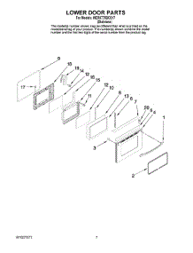 05 - Lower Door Parts parts for Maytag Range MER6775BCS17 from AppliancePartsPros.com