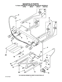 03 - Manifold Parts parts for Maytag Range MGR7662WS0 from AppliancePartsPros.com