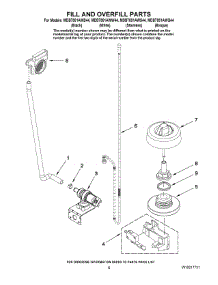 06 - Fill And Overfill Parts parts for Maytag Dishwasher MDB7851AWB44 from AppliancePartsPros.com