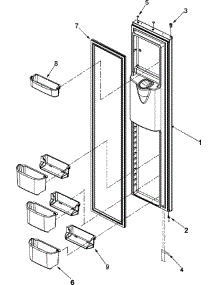 08 - Freezer Door parts for Amana Refrigerator ACD2234KRS from AppliancePartsPros.com