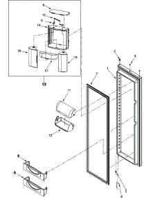 17 - Refrigerator Door parts for Amana Refrigerator ACD2234KRS from AppliancePartsPros.com