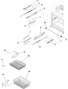 06 - Freezer Shelving parts for Amana Refrigerator AFD2535DEB from AppliancePartsPros.com