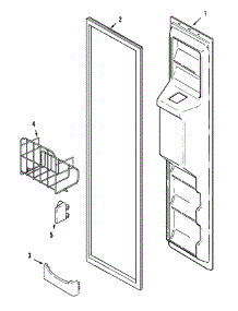 05 - Freezer Inner Door parts for Admiral Refrigerator AS2728GIHB from AppliancePartsPros.com