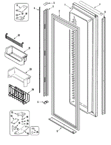 05 - Freezer Door parts for Admiral Refrigerator AS829FWXPB from AppliancePartsPros.com
