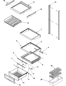 05 - Deli And Ref Shelf parts for Amana Refrigerator ASB2623HRQ from AppliancePartsPros.com