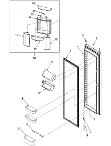14 - Refrigerator Door parts for Amana Refrigerator ASB2623HRQ from AppliancePartsPros.com