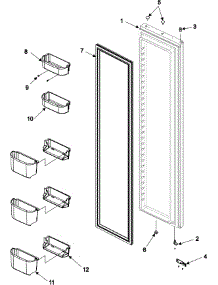 08 - Freezer Door parts for Amana Refrigerator ASB2623HRW from AppliancePartsPros.com