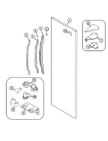08 - Fresh Food Outer Door parts for Admiral Refrigerator ASD2120DRQ from AppliancePartsPros.com