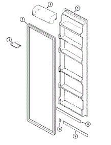 07 - Fresh Food Inner Door parts for Admiral Refrigerator ASD2120DRW from AppliancePartsPros.com