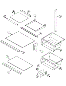 11 - Shelves & Accessories parts for Admiral Refrigerator ASD2120DRW from AppliancePartsPros.com