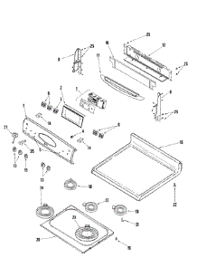 03 - Control Panel / Top Assembly parts for Maytag Range MER5875RCW from AppliancePartsPros.com