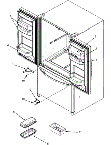 12 - Ref Dr Storage & Center Hinges parts for Maytag Refrigerator MFF2557KES from AppliancePartsPros.com