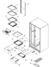 04 - Crisper Assy & Deli Assy parts for Amana Refrigerator ASD2326HEB from AppliancePartsPros.com