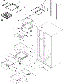 04 - Crisper Assy & Deli Assy parts for Amana Refrigerator ASD2328HEW from AppliancePartsPros.com