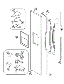 06 - Freezer Outer Door parts for Admiral Refrigerator ASD2514ARW from AppliancePartsPros.com