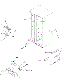 05 - Evap Fan Assy And Lights Series 50+ parts for Amana Refrigerator ASD261RHRB from AppliancePartsPros.com