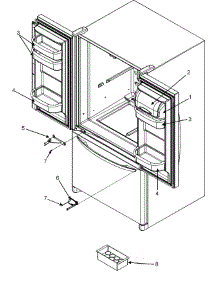 12 - Ref Dr Storage & Center Hinges parts for Maytag Refrigerator MFF2558KEW from AppliancePartsPros.com