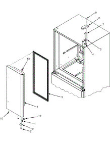 14 - Right Refrigerator Door parts for Maytag Refrigerator MFF2558KEW from AppliancePartsPros.com