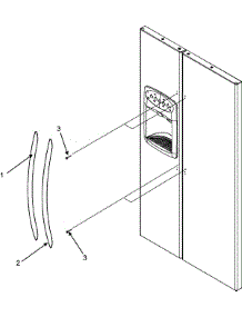 10 - Handles parts for Amana Refrigerator ASD2621KRB from AppliancePartsPros.com